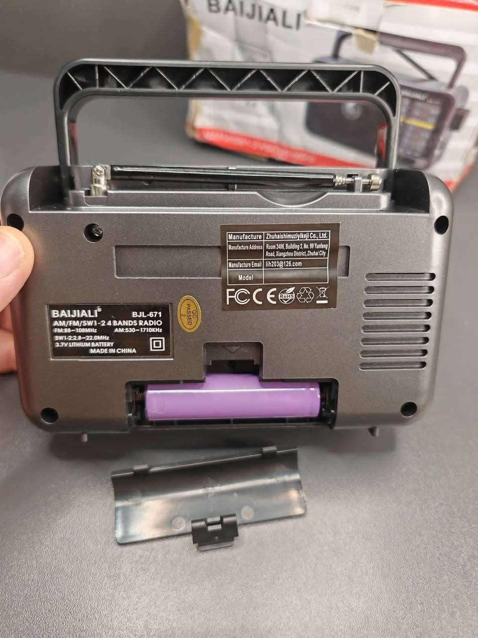 راديو استيراد أوربي خاص
ثلاث موجات FM-MW_SW 1-sw2
شحن بطاريه ليثيوم قابل للشحن ٣.٧ فولت ٢٤٠٠ ملي أمبير
منفذ شحن تايب سي شحن سريع 🏍️
لوك جديد كارتون مامفتوح شرط
ملحقات كارتون وكتالوك كيبل تايب سي شحن
اي استفسار بعد تعليق يوصلك السعر وبالخدمة 🌹


**إذا كنت صاحب هذا الإعلان وتريد حذفه لأي سبب، رجاءا أرسل رسالة إلى الدعم الفني**