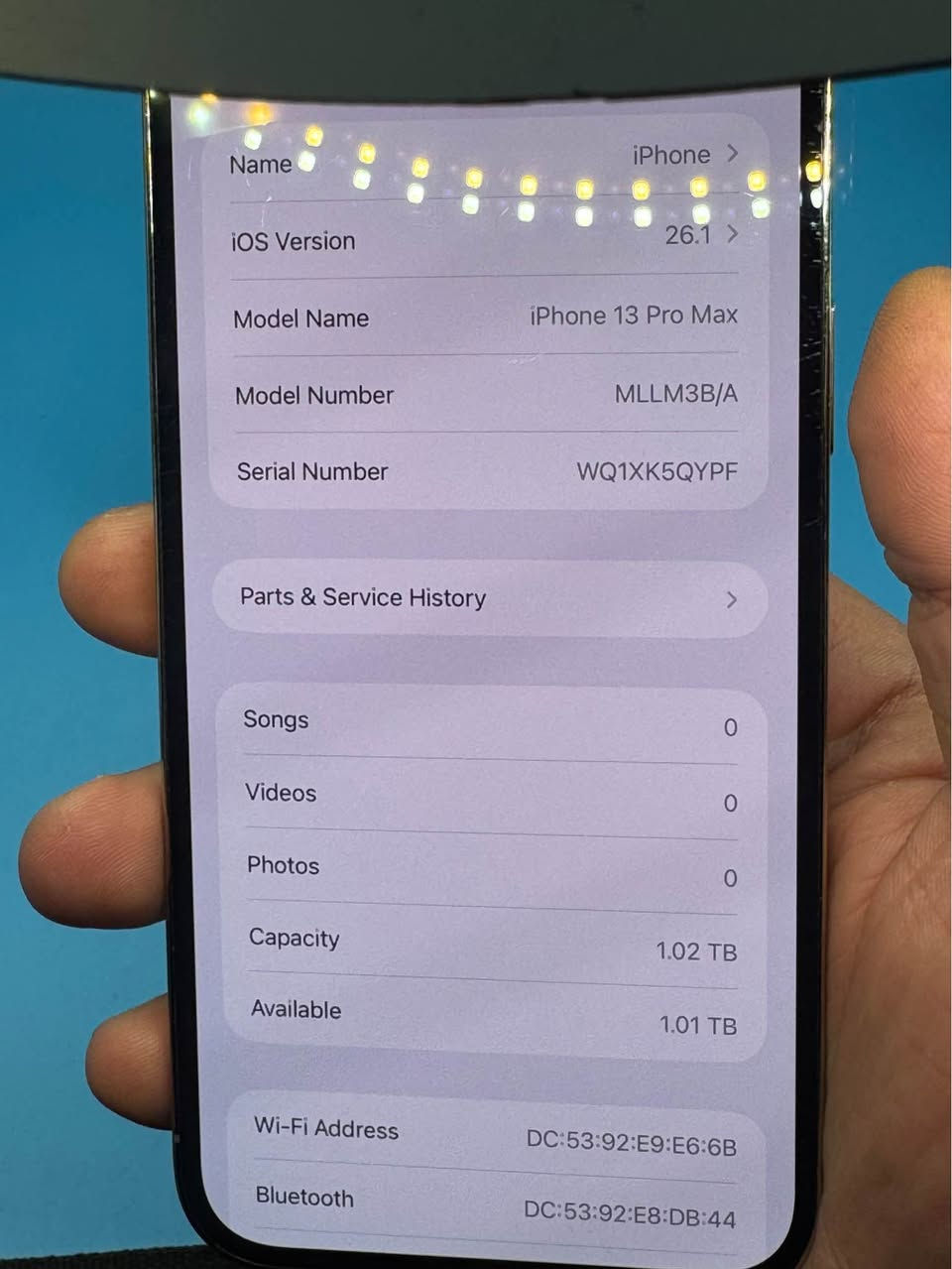 iPhone 13 Pro max 
💾 1 TB  (یەک تێرا)
🔋 پاتری تازە گۆراوە⚠️
بەهەموو شەرت و زەمانێک  بێ شوخت و جوان

420$
***********
گەیاندم هەیە السليمانية, العراق
