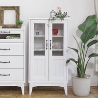 ارتفاع ١٠٩سم • أرفف قابلة للتعديل • مقابض زنك ريترو