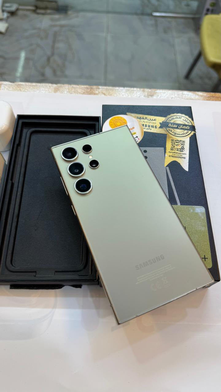 سامسونج S24 Ultra 
ذاكرة 1 تيرة
اكبر ذاكرة بلسامسونك
نضافة 100‎%‎
فقط مفتوح من الكارتون 
كامل ملحقات الاصلية 
السعر خاص ***********
العنوان القطاع شارع السوك مجاور عوينات الكرار 
مركز الشمس
