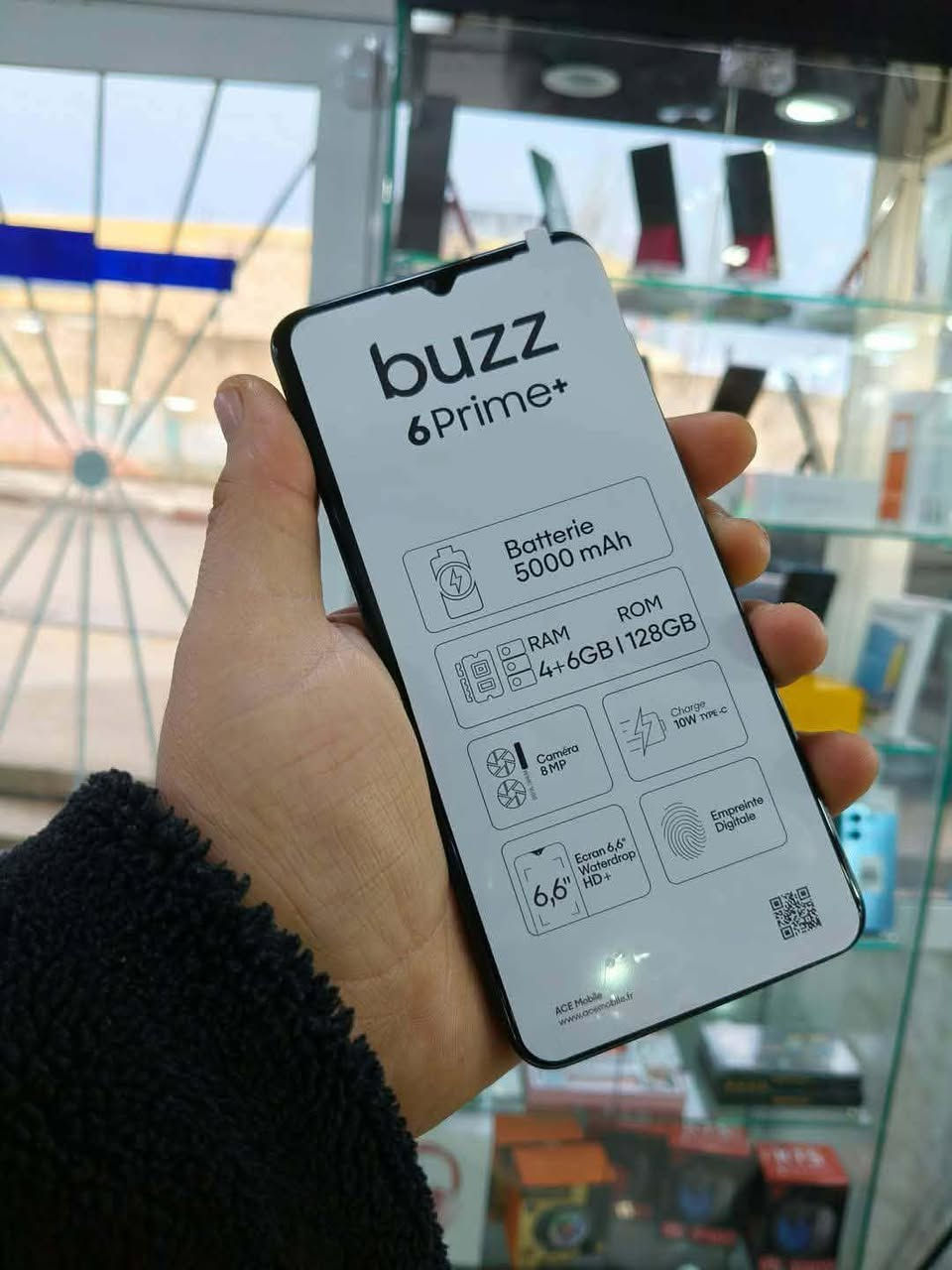 ACE buzz 6 prime+ plus smartphone 
_هاتف "+ Ace Buzz 6 prime plus المطلوب بكثرة من الزبائن  ، أداء جيد  ، وتصميم أنيق  ، يحتوي على كامل آكسيسوارته و فيه عام ضمان ، بسعر أرض ???????????? ...
_ وبمواصفات جيدة، ⚡ كالتالي : ........ ???????? 

_La Ram : (4+6) 10GB
_La mémoire : 128 GB 
_La Battrie : 5000 mAh + fast charge 10w 
_Procésseur : unisoc T603 
_ Caméra : 8 mp 
_ Écran : IPS HD+ , 6,6 pouces

_ La Livraison disponible , pour tous les wilayas تاملوكة, عين مخلوف


**إذا كنت صاحب هذا الإعلان وتريد حذفه لأي سبب، رجاءا أرسل رسالة إلى الدعم الفني**