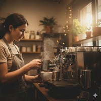 باريستا السليمانية • خبرة اسبريسو • خدمة زبائن