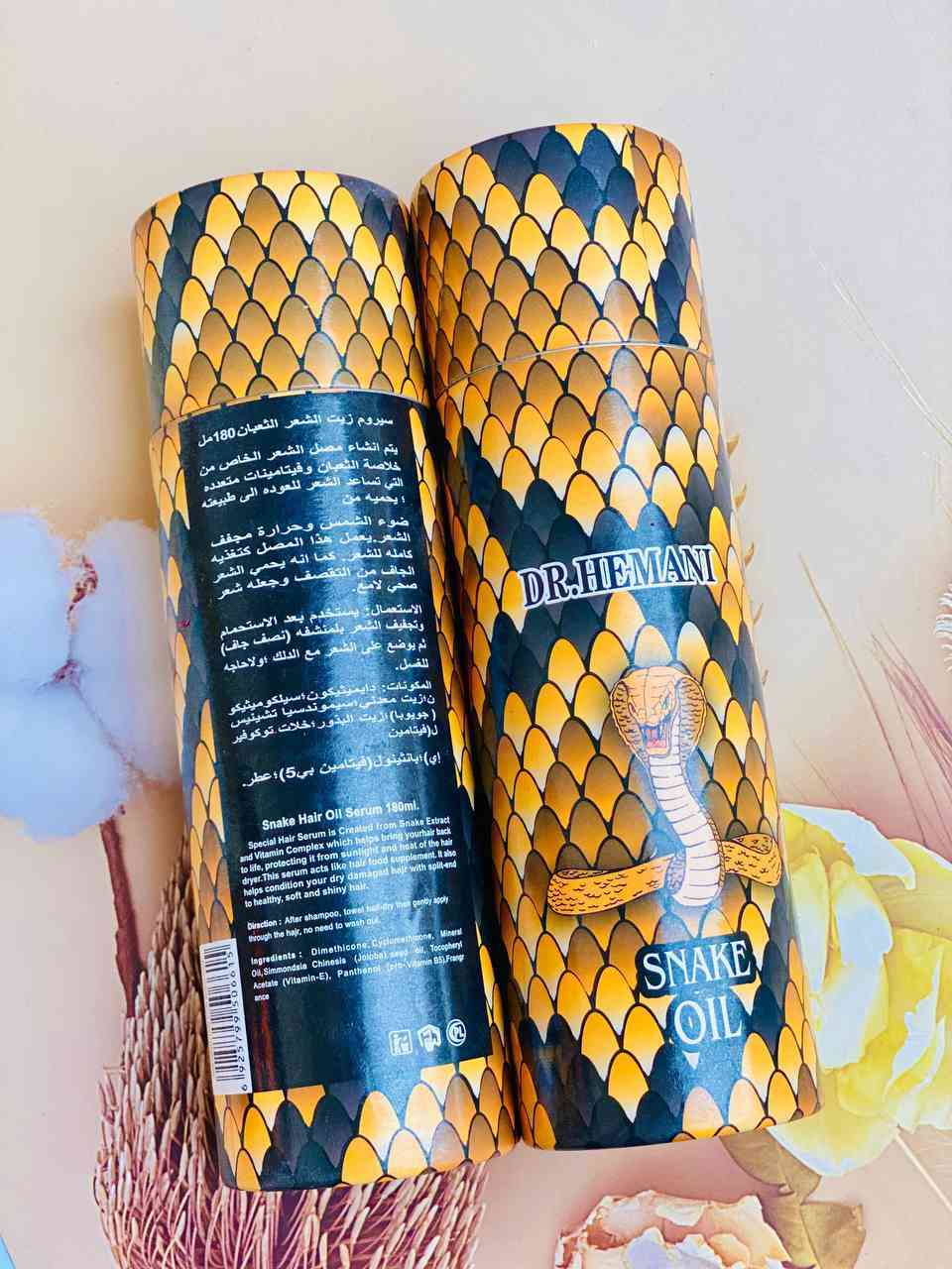 توفر زيت الحية (زيت الحية) من د. هيماني. الأصلي 🐍✅✅

لا يحتوي المنتج على أي مكونات من الحيوانات، بل هو مزيج من زيوت نباتية مختلفة. ✨✋

يساعد على تقوية الشعر ومكافحة القشرة وتساقط الشعر. 👌

يساعد على منع تقصف الأطراف ويمنح الشعر النعومة واللمعان. 

مناسب لجميع أنواع الشعر، بما في ذلك الشعر التالف أو الجاف. 💃🏻

المنتج طبيعي 100% ولا يحتوي على مواد حافظة كيميائية. ✅
الحجم 180ml حلة, بابل


**إذا كنت صاحب هذا الإعلان وتريد حذفه لأي سبب، رجاءا أرسل رسالة إلى الدعم الفني**