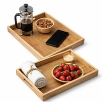 طقم صواني • خشب • قطعتين