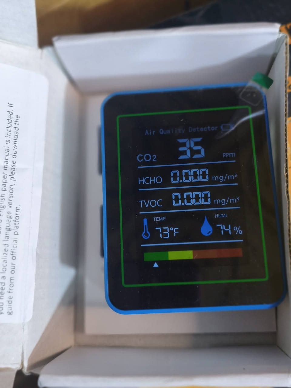 جهاز مراقبة جودة الهواء :-
يستخدم للكشف عن تلوث الهواء في ( المنزل ، المصنع ، المختبر ، موقع العمل ) يقيس نسبة :-
١. ثاني اكسيد الكربون Co2 .
٢. الفرمالديهايد  HCHO .
٣. اجمالي المركبات العضوية المتطايرة TVOC .
٤. درجة الحرارة .
٥. الرطوبة .
 سعر الجهاز 25الف
 توجد خدمة التوصيل ..


**إذا كنت صاحب هذا الإعلان وتريد حذفه لأي سبب، رجاءا أرسل رسالة إلى الدعم الفني**