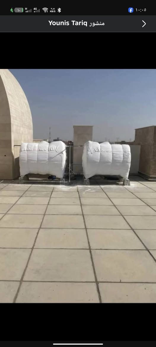 عررض عررض عررض ‼️‼️
***********
تغليف تانكي ماء 
تغليف دكت هواء 
عاززل للحراره بضمان 
باجود المواد التركيه ‼️‼️
عازل حراري + قماش خام +لاسق + سيم +سلفون
ضمان ٣ سنوات ‼️‼️‼️
 المتر 18 الف ‼️‼️‼️

