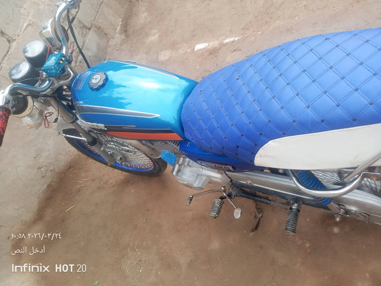 السلام عليكم دراجه للبيع موديل 2020اوراق اصولي 5گير محرك اوربي كهربائيات كلها شقاله مابيها كل نقص الشراي يجي خاص وبخدمته رقمي ***********رجائن الموشراي لايراسل
