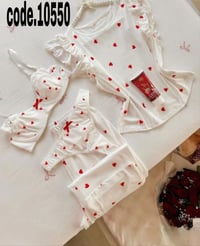 طقم قلوب • قطني • فري سايز ٥٠-٨٥