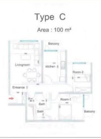 شقة 100م للبيع طابق ثامن واصل مبلغ المقدمه بالكامل مستلم السند باقي عل...