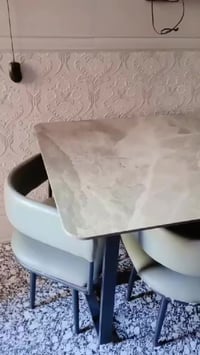 ميز طعام مرمر • ست كراسي • طقم سفرة