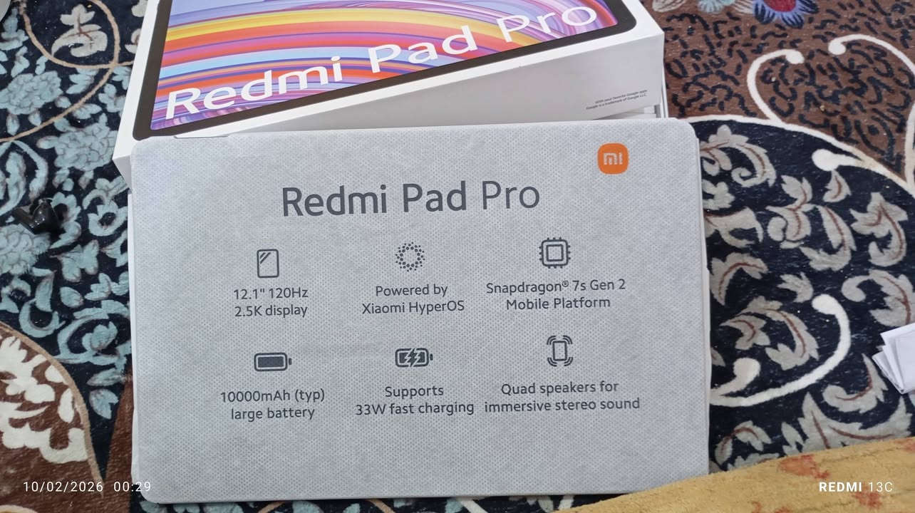 السلام عليكم ريدمي باد برو
ذاكره / 256GB
شاشة / 12,1 بوصة /120 هرتز / 2.5K
بطارية كبيرة بسعة 10000مللي امبير
يدعم الشحن السريع بقوة 33W
مكبرات صوت رباعية

السعر(( 320 💵💵))وبي مجال مستعجل على بيعته الجهاز كلش نضيف استخدام شهر فقط


**إذا كنت صاحب هذا الإعلان وتريد حذفه لأي سبب، رجاءا أرسل رسالة إلى الدعم الفني**