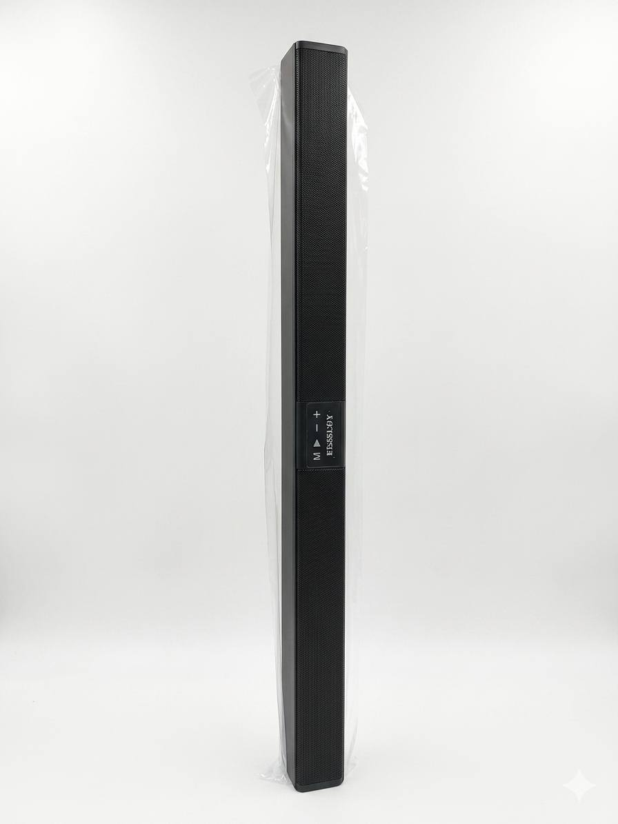​📢 للبيع: مكبر صوت شريطي (Soundbar) بتصميم أنيق وصوت مجسم
المواصفات والمميزات:
​تصميم عصري ونحيف: يأتي بشكل شريطي (ساوند بار) مميز، مثالي لوضعه أسفل شاشة التلفزيون أو شاشة الكمبيوتر دون أن يشغل مساحة.
​خيارات اتصال متعددة:
​يدعم الاقتران اللاسلكي عبر البلوتوث (Bluetooth) بالهواتف والشاشات الذكية واللابتوب.
​يحتوي على منفذ AUX للتوصيل السلكي المباشر.
​يدعم تشغيل الموسيقى مباشرة عبر فلاشة USB أو كارت ذاكرة TF Card.
​لوحة تحكم مدمجة: أزرار بارزة وسهلة الاستخدام في المنتصف للتحكم بالصوت، التنقل بين المقاطع، وتغيير وضع التشغيل (Mode).
​حالة الجهاز: جديد تماماً تم فتحة لغرض التجربة للجهاز كما هو واضح في الصور.  
​السعر المطلوب: [000 55] ​المكان: [الديوانية] ​للتواصل: [*********** التواصل عبر واتساب
