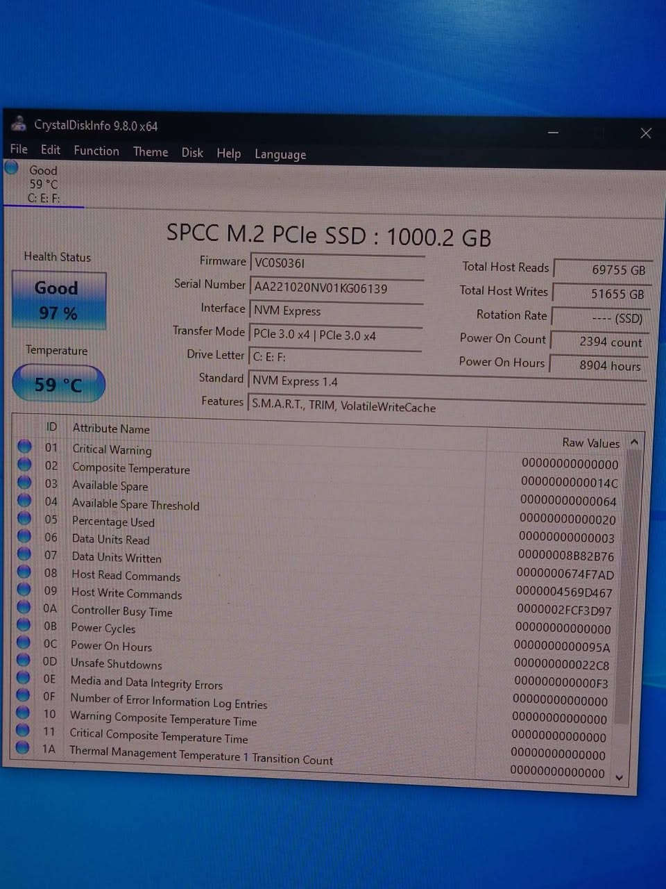 هارد M. 2 حجم 1 تيرا (1000GB)
هارد ماركة سليكون باور
حجم 1 تيرا
معلوماته تفاصيله موضحه بالصور .
السعر 75 الف


**إذا كنت صاحب هذا الإعلان وتريد حذفه لأي سبب، رجاءا أرسل رسالة إلى الدعم الفني**