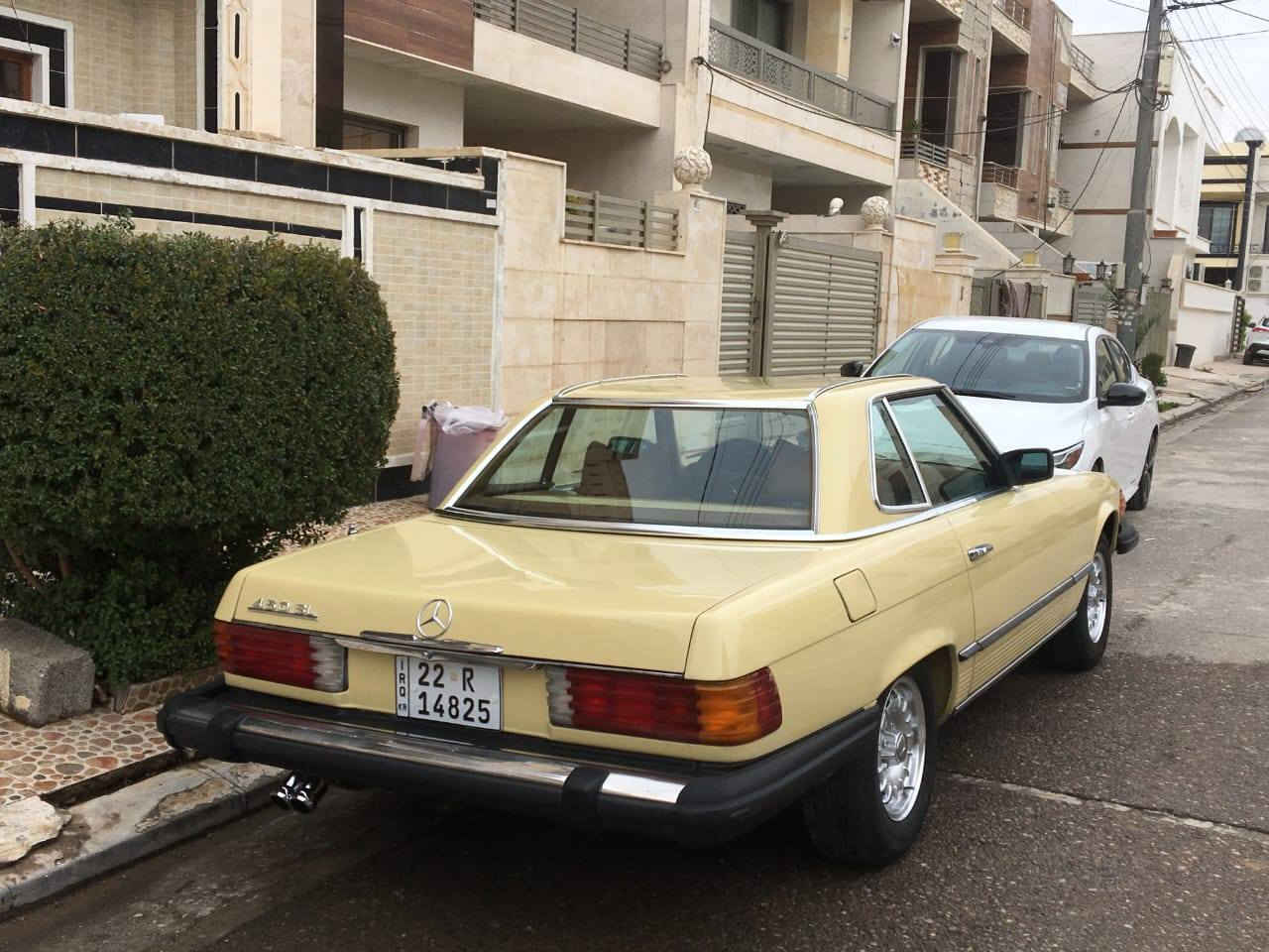 مرسيدس حجم ٤٥٠ موديل ١٩٧٨ محرك ٨ سلندر سياره جديده رقم اربيل وارد أمريكا وصور أمريكا بالمنشور مكاني بغداد ***********
