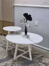 طبلة وسطية • قطعتين • خشب ورجل حديد