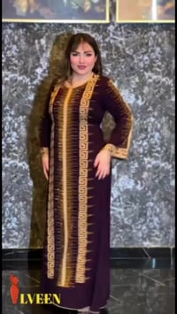 دشداشة كشمير • تطريز ستراس • مقاسات L XL 2XL