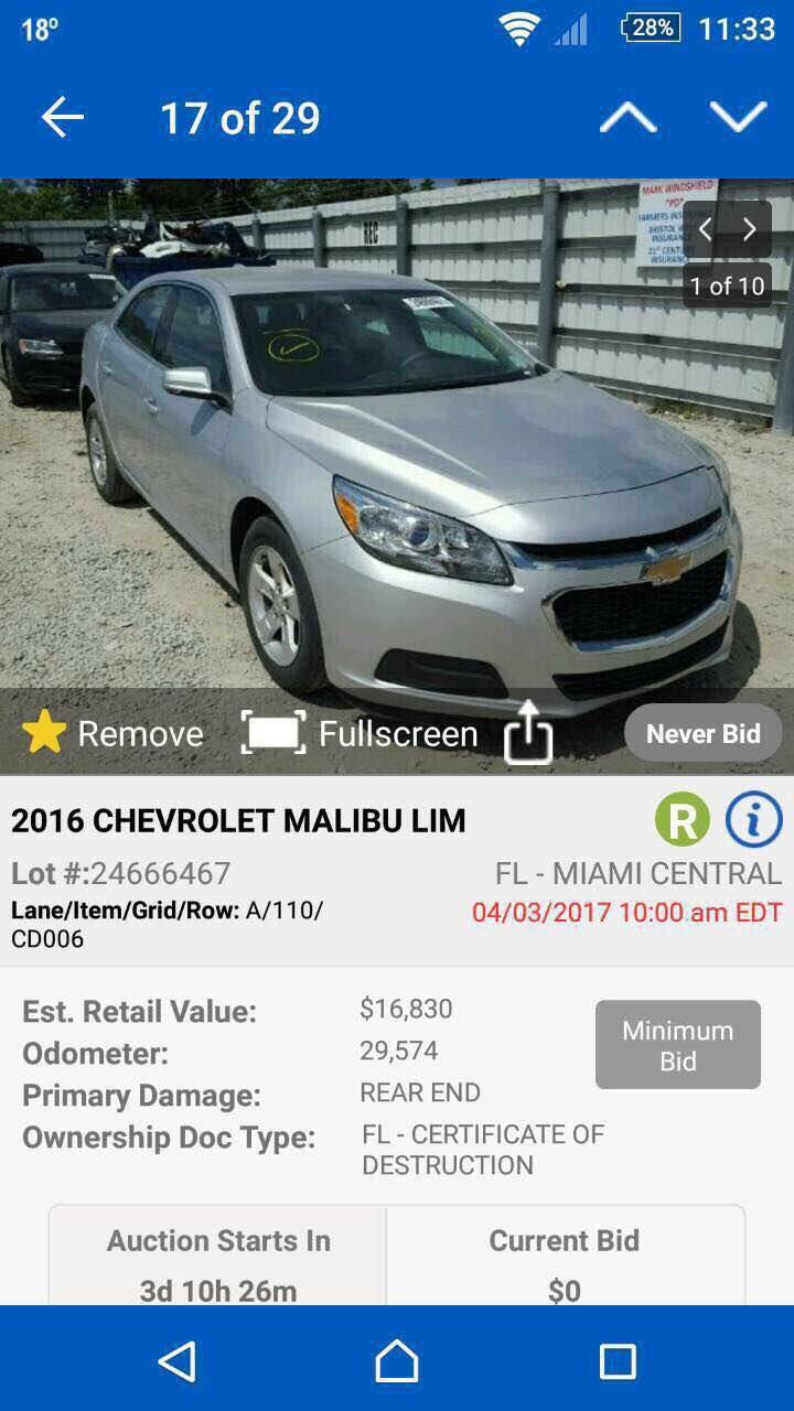 السلام عليكم 
ماليبو 2016 وارد امريكي 
محرك 2.5 ماشية 170الف كم
محرك وكير وتبريد مكفول
ضرباتها مال امريكا وبالعراق بالصور 
السعر 75


**إذا كنت صاحب هذا الإعلان وتريد حذفه لأي سبب، رجاءا أرسل رسالة إلى الدعم الفني**