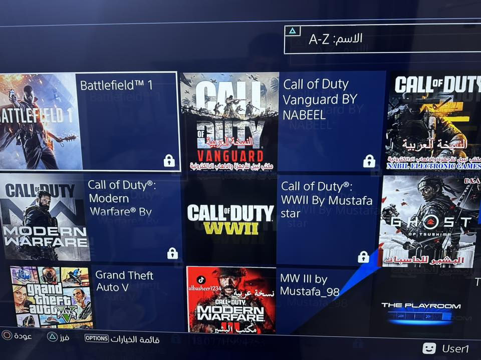 بلي 4 برو مهكرذاكره 1 تيرا بلادي سوني ( نسخة نادرة )  نظام 11.00 عن طريق القرص أو عن طريق القطعه الخارجيه الفيشة الناعمة نسخة ال eco اخر اصدار لل 4 برو نظيف لوك ستيكر ممفتوح ولا مصلح مستخدم شي قليل جدا مع جويستك اصلي واحد مع كيبلاته ال 3 باور وشحن جويستك و HDMI  .
سعر ٣٠٠

‭٠٧٧٧ ٥٦٥ ٥١٠٥‬
