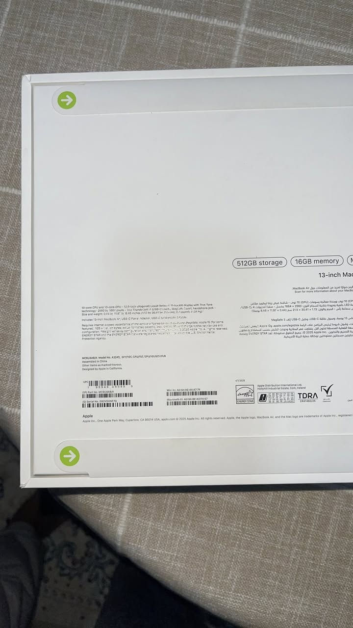 ماك بوك اير m4 حجم 13 انش جديد بالكارتون مامفتوح مواصفاته مذكورة بالصور رام 16 ذاكرة   ssd512 ضمان الوكالة abm
السعر مليون و700 الف وبيه مجال


**إذا كنت صاحب هذا الإعلان وتريد حذفه لأي سبب، رجاءا أرسل رسالة إلى الدعم الفني**