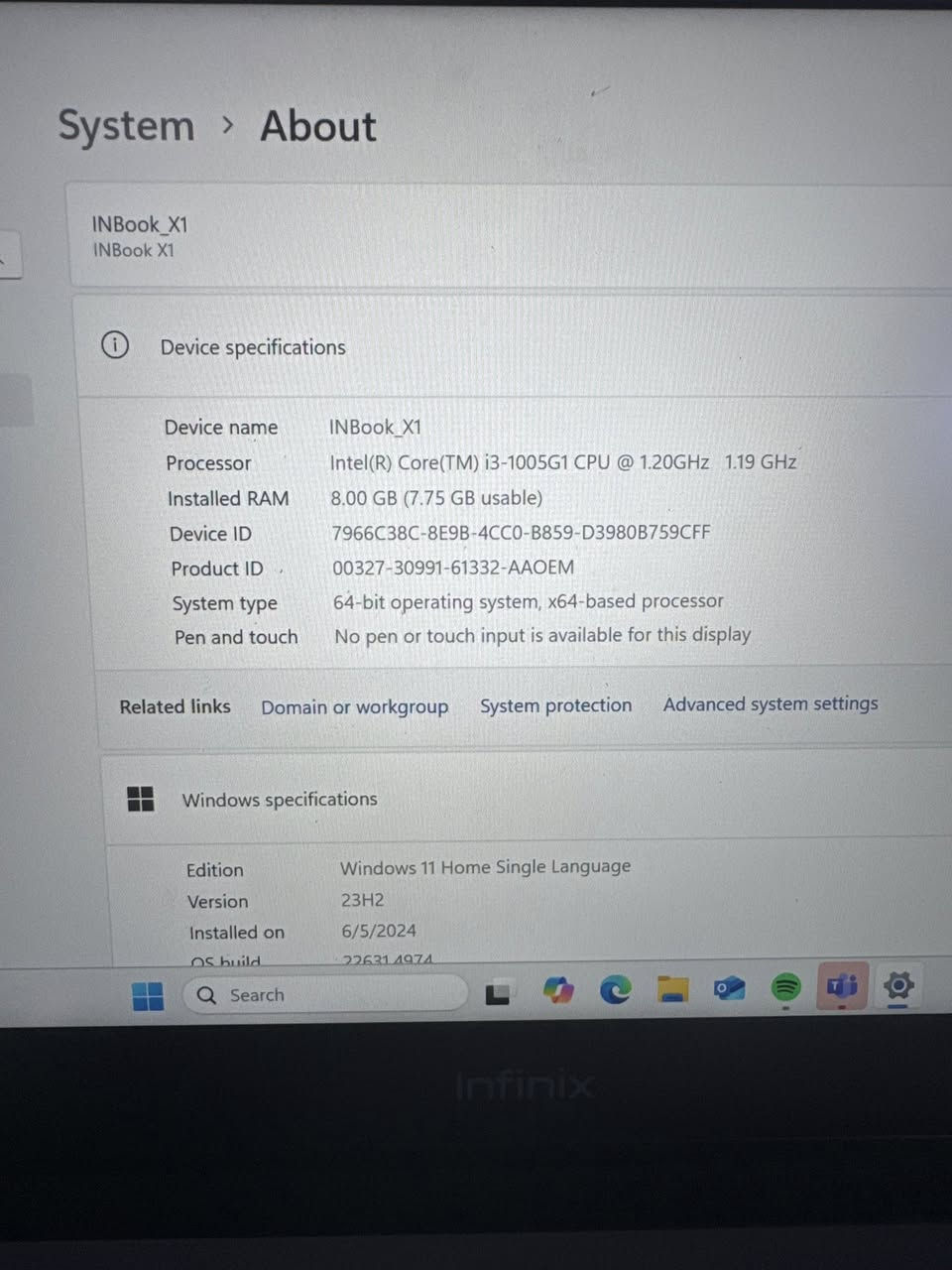 لابتوب انفنيكس عدد دورات شحن صفر ما مشتغل اخوان كل قليل 
كور i3 جيل 10 
رام 8 
هارد 256 ssd 
نضيف كلش جهاز شخطة مابي اول تم 350 الف قفلة


**إذا كنت صاحب هذا الإعلان وتريد حذفه لأي سبب، رجاءا أرسل رسالة إلى الدعم الفني**