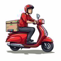 مندوب توصيل • الرمادي شارع الملعب • دراجة نارية