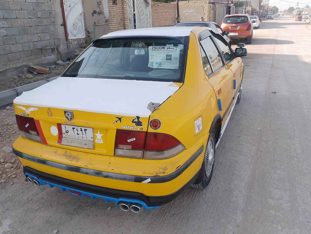 السلام عليكم سمند موديل 2009رقم بغداد مميز تحويل السياره مكفوله من الضربه والصبغ عدا باب خلفي وره السايق مكينه وكير خير من الله تخم تاير حداديه حلوه دواخل حلوه خياسات مابيها سنويه ساقطه صار 5سنوات هيئه مطلوبه سنه بس عندي وصل اخر تسديد السعر 27بيها مجال حك الجيه 
مكاني واسط النعمانيه 
واتساب ***********
***********
