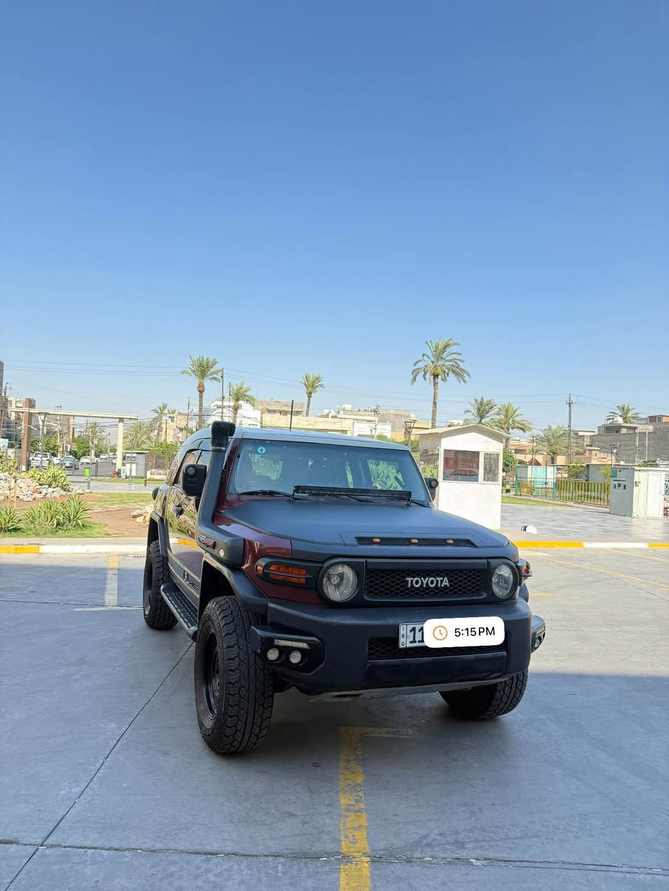 السلام عليكم
للبيع توياتا Fj 2008 كروزر خليجي 
السيارة بدون صبغ
ماشية ٣٨٠ الف كيلو
السيارة فور ويل
رقم بغداد الجديد

المواصفات:- 
السيارة عليها هواية اضافات
 وهي مواصفات الfj العادية
شادلها ليد بار على البنيد
بيها اريل وقاعدة اريل مزدوجة
 وبيهة جليكان وقاعده جليكان
حساسات خلفية
 وكامرة خلفية
 وقاعدة كامرة
قاعدات اكواب
شاشة جبيرة داخلية تدعم
 كار بلي واندرويد اوتو
سنروكل
كفرات ماصدات
يدات حديد 
دركة كاربون فايبر 
بروجتكر خلفي
هوك خلفي
ويل اسود براند 52

السيارة بدون صبغ بدون تعديل
فقط جلح خفيف بالبنيد وطلقة 
بالقمارة ومعدل بارد والباقي كفالة
مابيهة اي نواقص ك
اي استفسار تعال خاص وتدلل
***********
عنوان السيارة بغداد حي الخضراء بغداد, العراق
