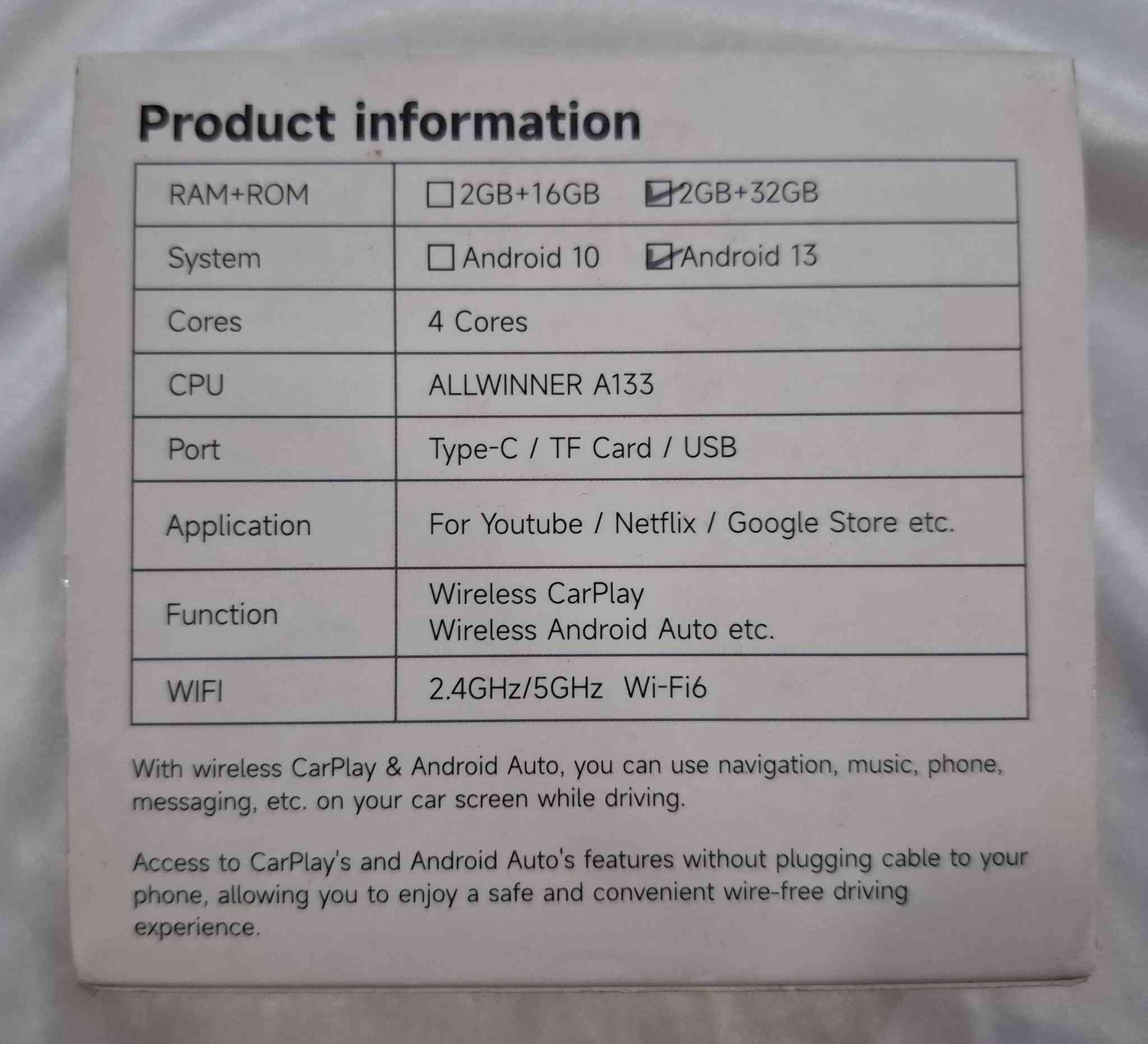 كار بلي رام 2 جيجا ذاكرة 32 جيجا اندرويد 13
جديد لوك ع الفحص
السعر 25 الف
يوجد توصيل لكافة المحافظات بغداد, العراق


**إذا كنت صاحب هذا الإعلان وتريد حذفه لأي سبب، رجاءا أرسل رسالة إلى الدعم الفني**