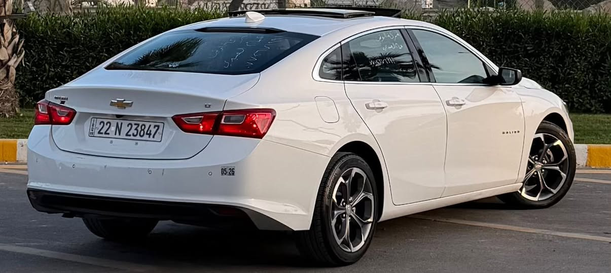 السلام عليكم اخوان
للبيع ماليبو ( 2024 ) LT 2 

مكينة 1.5L توربو 
ماشية 30 فقط 

المواصفات : 1/1 
-بانوراما 
-رادار امامي وتوقف ذاتي 
-حساسات خلفية 
-تحديد المسار 
-بصمة 
تشغيل عن بعد 
-ويل كب كروم حجم 18 و
-هيترات الكشنات
 وكرسي كهرباء 
-تحكمات ستيرن + مثبت سرعة 
-مانع انزلاق 
-اوتو ستوب
-شاشة + بلوتوث + واي فاي وكار بلي 
-كامرة خلفية 
-مدخل usb + aux + type c
-تبريد قطعتين 
-هاند بريك بصمة 
السياره بيه( قطعه ونص صبغ )فقط
مكاني بغداد الكرخ
السعر ::123
للاستفسار (***********)
