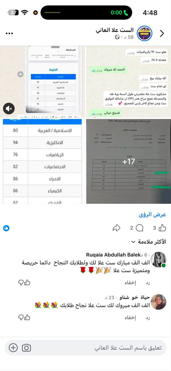 الدور الاول فخوره بيكم جدا طلاب الدور الثاني وللدخول الشامل سارعو بالتسجيل***********
