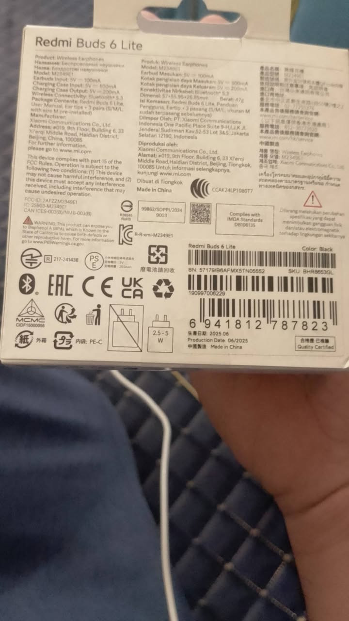 السلام عليك عندي سماعه نوع شاومي لو ك مستخدم  بلكارتون للبيع بسعر45الف قفل ***********
