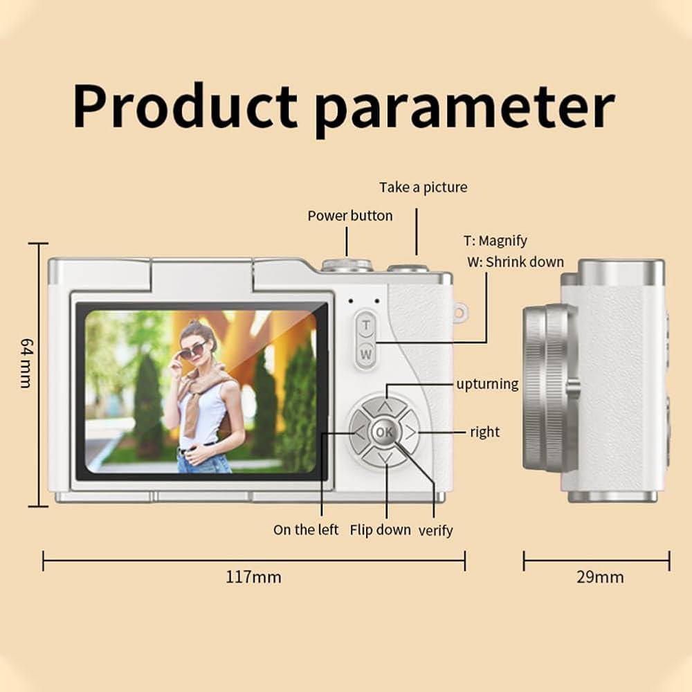 زيترا
كاميرا رقمية بدقة 4K مع تقريب رقمي، كاميرا رقمية  بدقة 48 ميجابكسل، بدقة تصوير فيديو 1080
كاميرا تصوير رقمي محمولة، كاميرا سيلفي بشاشة قابلة للطي بزاوية 180 درجة، كاميرا جيب محمولة
السعر 30 مع التوصيل 
 للحجز واتساب ***********
