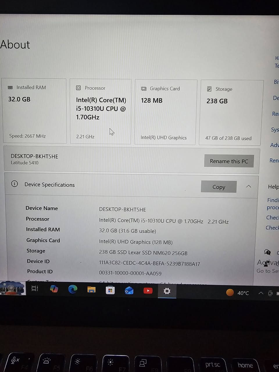 لابتوب dell رام 32
لابتوب Dell Latitude 5410 بحالة الوكالة (شبه جديد تماماً) 🔥للبيع لابتوب ديل نظافة 95% ، استخدام خفيف جداً (عداد التشغيل 500 ساعة فقط!). 
الجهاز عملاق للمبرمجين، المهندسين، والطلاب بسبب الرام الضخم والبطارية الممتازة.
-المواصفات الفنية:💻 المعالج: Intel Core i5 الجيل العاشر 16 رام شير.
- الذاكرة (RAM): 32GB DDR4 (عملاق للتصفح والبرامج الثقيلة). 
- التخزين: 256GB SSD NVMe (صحة الهارد 99%).
-  -البطارية: بحالة ممتازة جداً (نسبة الصحة 97% توب).
السعر: 375 الف (وبيه مجال)
 المكان: [بغداد حي العامل]
 للتواصل: [***********]

