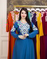 دشداشة نسائي • كشمير مراسي مصري • فري سايز ٩٥كج