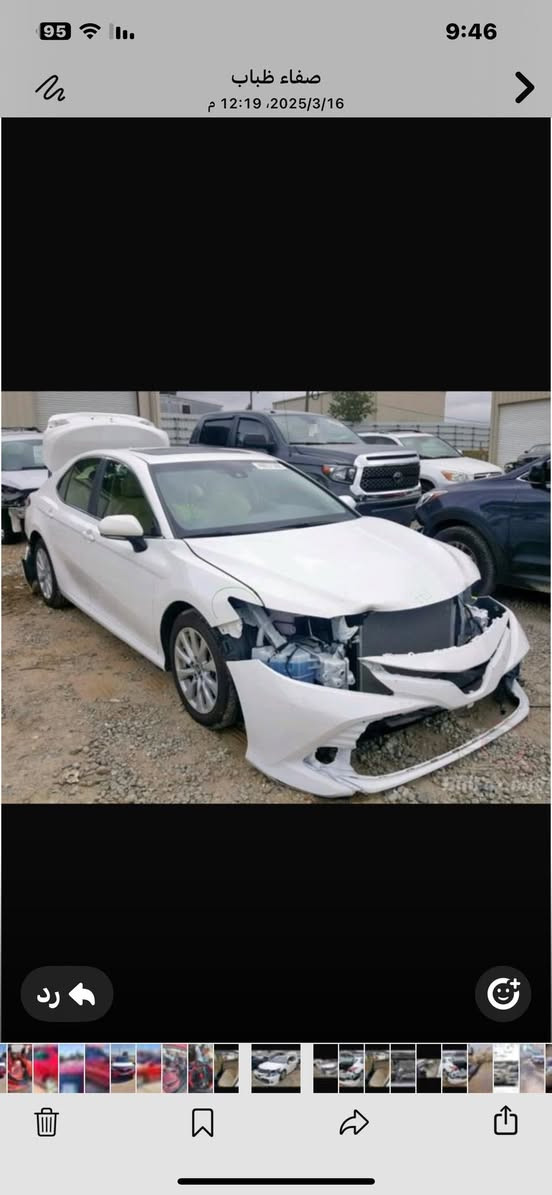 كامري ١٨ ابيض سياره جديده من جميع النواحي فتحه بصمه رادار امامي رادار بلمري داخل لونين المرغوب اشاير مري توقف ذاتي تحديد مسار تحكمات جهتين عداد مسافه ٤٧ الف حقيقي رقم دولي تواصل معه صاحب السياره ***********
