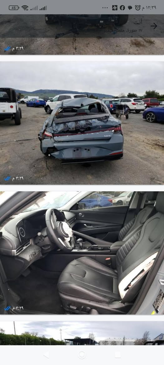 السلام عليكم. للبيع النترا هايبرد 2022  امريكي . بيها نواقص بسيطه و سعرها مناسب صور الحادث بالمنشور  *********** مكان السياره الصالحيه رايدها 125 $
