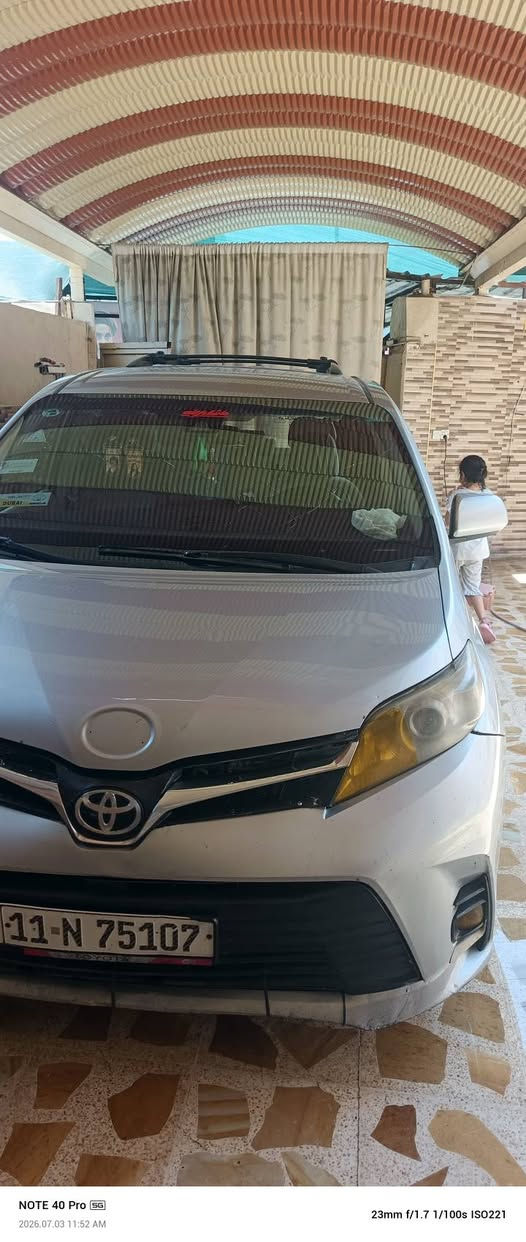 سلام عليكم
سيارة سينا 
تويوتا سينا 
موديل 20
مواصفات  le
حادث جاملخ بنيد
كير جديد شرطر
محرك  جديد شرط 
حداديا جديدة 
تبريد منضومه كامل جديدة 
ثايرات نص عمره 
سعرها 170 بيع مستعجل 
اي استفسار على ارقام التالية 
***********
***********
