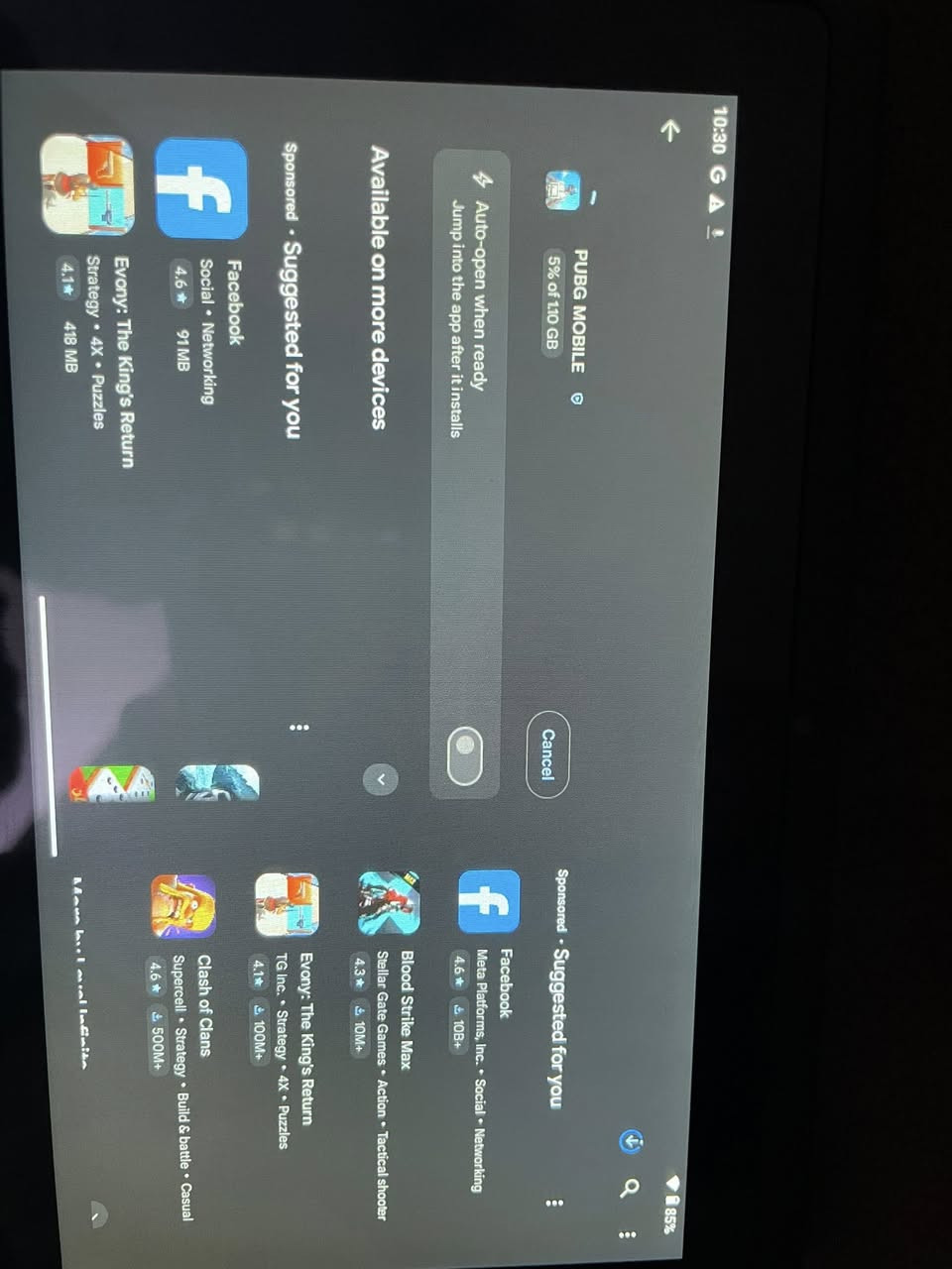 السلام عليكم ايباد جديد كلش صار اسبوع من اشتريته ذاكره 32 و30 فريم ببجي الجهاز فول ويا كفر والكارتون يشحن تايبسي سعره 60 وبي مجال للشراي. الرقم ***********
