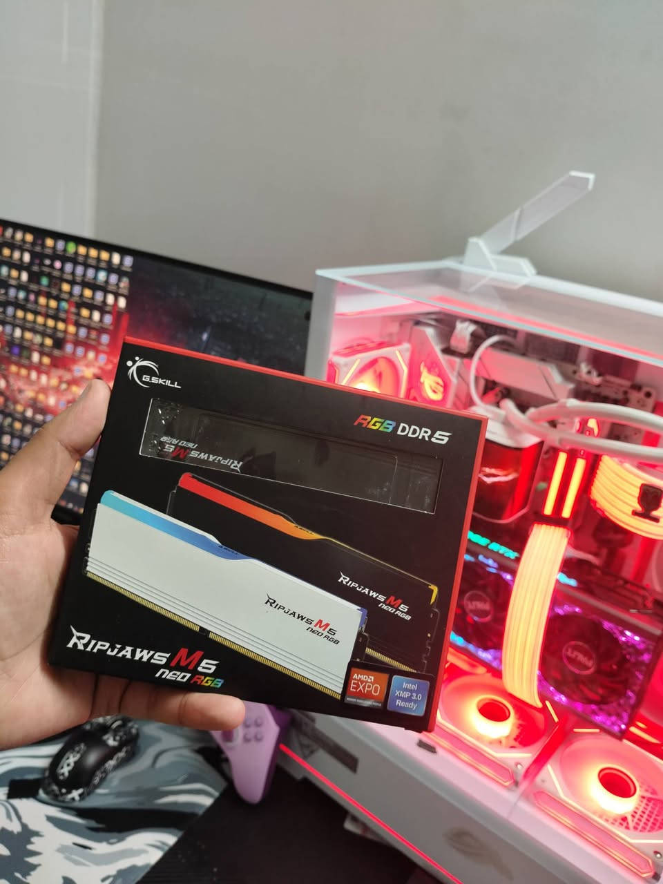 بيش جديد 675 ابيع 475 وتوصيل مجاني
G.skill 32gb 16x2 6000hz CL36 
Expo,Xmp
استخدام اقل اسبوع كدامك الصور تحجي 
توصيل للجميع المحافظات شرط فحص وضمان


**إذا كنت صاحب هذا الإعلان وتريد حذفه لأي سبب، رجاءا أرسل رسالة إلى الدعم الفني**