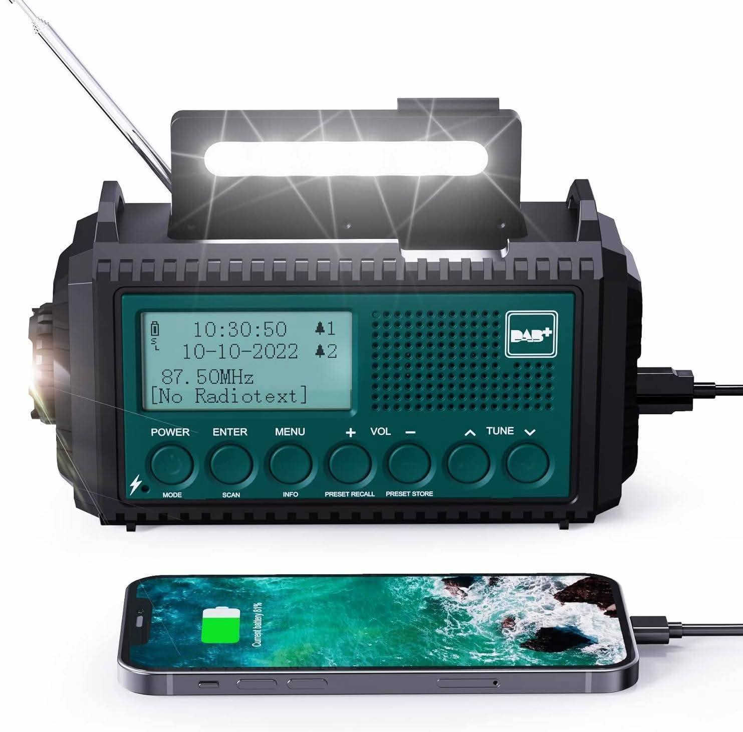 راديو وتفاصيل بصوره موضح✅
موجات FMشاشه دجتل لايت عدد ٢ قوي جدا
منفذ USB يشغل فلاش صوتي 
شحن منفذ شحن تايب سي شحن سريع 
حجم بطاريه ليثيوم ٥٠٠٠ الف ملي أمبير 
يشحن عن طريق طاقه شمسيه
ايضا يشحن هندر ميكانيكي يدوي للشحن
يشتغل باتري حجم صغير عدد ٣
منبه وساعة
إنذار صوتي مع رماش وصوت عالي جدا


**إذا كنت صاحب هذا الإعلان وتريد حذفه لأي سبب، رجاءا أرسل رسالة إلى الدعم الفني**