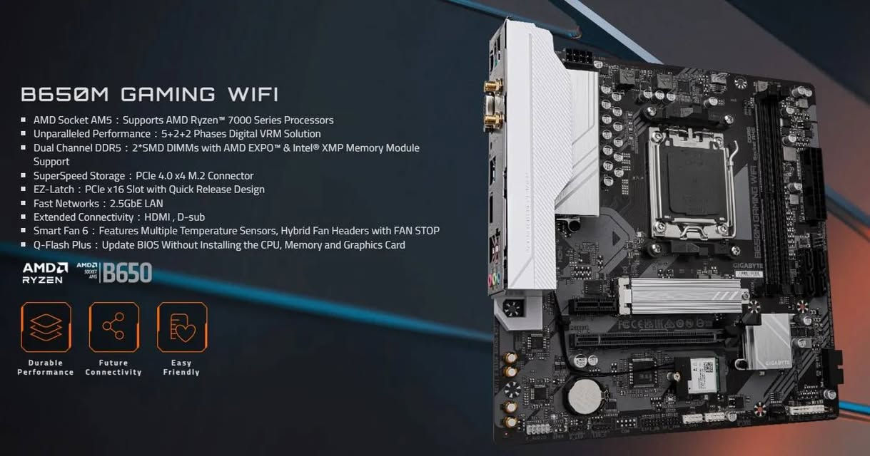 b650m gigabyte gaming wifi6 ddr5
قطعة حلوة جديدة مفحوصة شغالة مابيهة اي مشاكل
السعر 135.000 نهائي لو تفتر السوك متحصل هيج سعر


**إذا كنت صاحب هذا الإعلان وتريد حذفه لأي سبب، رجاءا أرسل رسالة إلى الدعم الفني**