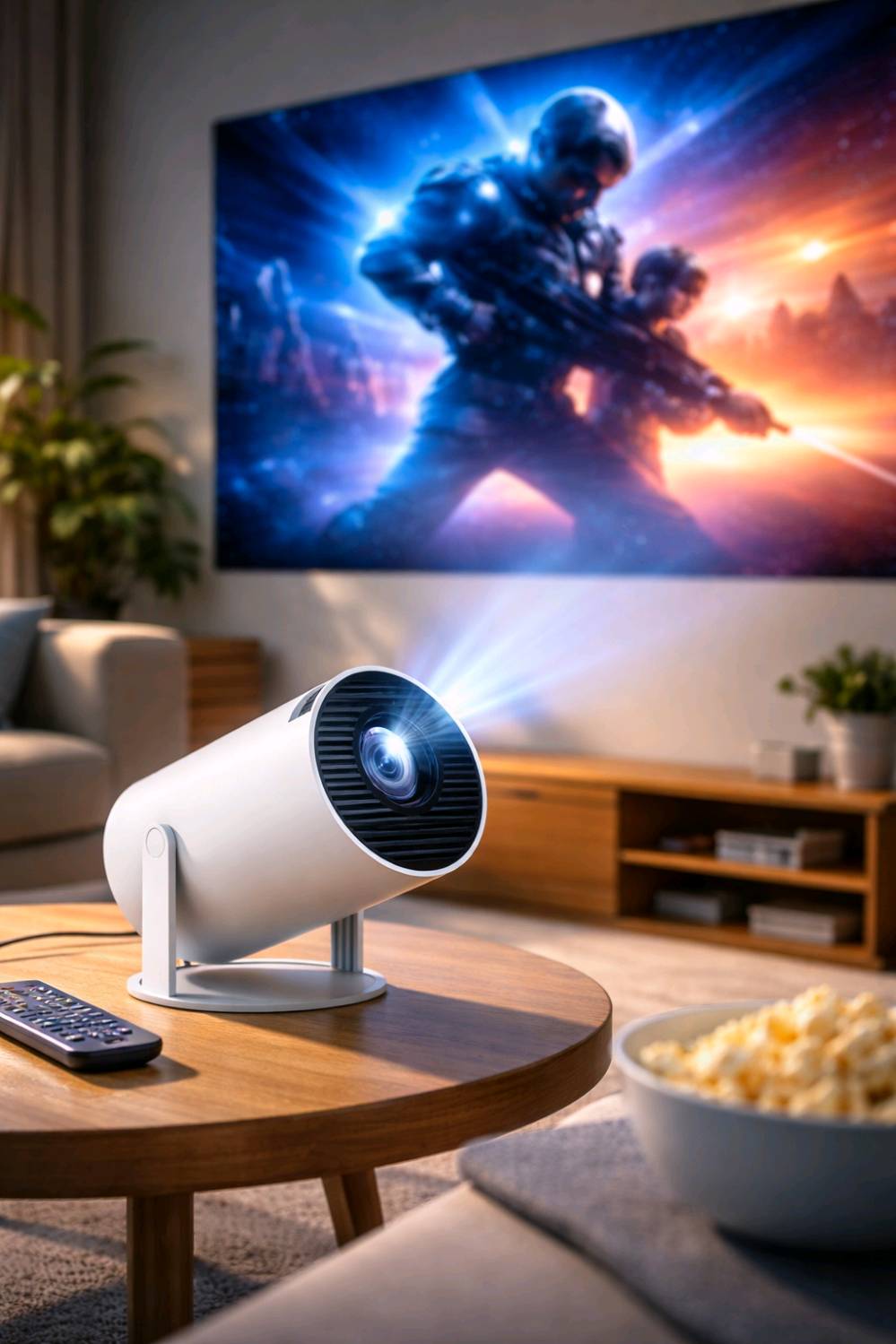 بروجكتور بدقة Full HD 1080P
مع دعم فك تشفير 4K

يوفر جودة صورة مذهلة بفضل تقنية LED المتقدمة وطريقة الإضاءة الموحدة

يتميز بألوان زاهية وحيوية مع تقليل تأثير الضوء الأزرق والإضاءة المباشرة

آمنًا لصحة العينين، خاصة للأطفال

يأتي البروجكتور بميزة الدوران 180°

يسمح بعرض المحتوى على الجدران أو السقف أو الأرضية بسهولة ويمكن تحويل أي سطح إلى شاشة عرض سينمائية

مزود بسماعة Hi-Fi مدمجة بقوة 3 واط وتقنية Bluetooth 5.0

يحتوي على منفذ طاقة
يحتوي على منفذ HDMI
يحتوي على منفذ AUX للسماعات
يحتوي على منفذ USB
يحتوي على زر تشغيل/اطفاء

يتيح توصيل السماعات والأجهزة الصوتية الأخرى للحصول على تجربة صوت محيطية متميزة

يستخدم تقنية تصحيح الانحراف التلقائي والتركيز اليدوي للحصول على صورة مثالية في ثوانٍ

دعم شاشة عرض تصل إلى 130 إنش للاستمتاع بليالي سينمائية لا تُنسى أو جلسات ألعاب غامرة


الابعاد :الطول 19cm العرض 8.5cm