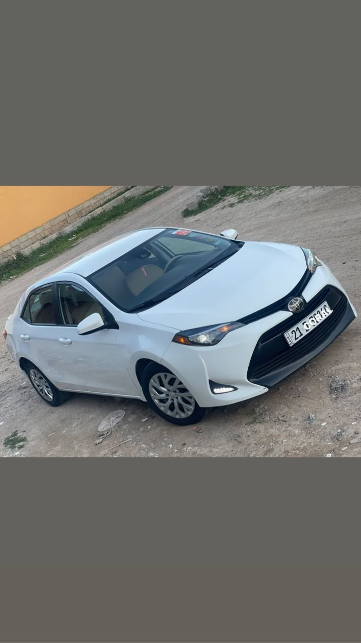 للبيع فقط
كورلا موديل ٢٠١٩
ماشيه ١٠٦ 
فقط قطعه صبغ  سونار داخل الصور صور امريكا ما يطلع 
بدون ارباك 
رادار حجر كله بلادي زوج تايرات جديده
لونه  ابيض ثلجي 
رقم سليمانيه جديد سنويه جديد
سعره ١٤٥ وبي مجال بسيط
مكاني كفري 
***********
