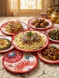 طقم ٧ قطع • نقشات عصرية • ألوان دافئة