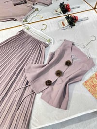 سوت العيد • خامة دابل صيفي • مقاسات ٣٨-٤٨