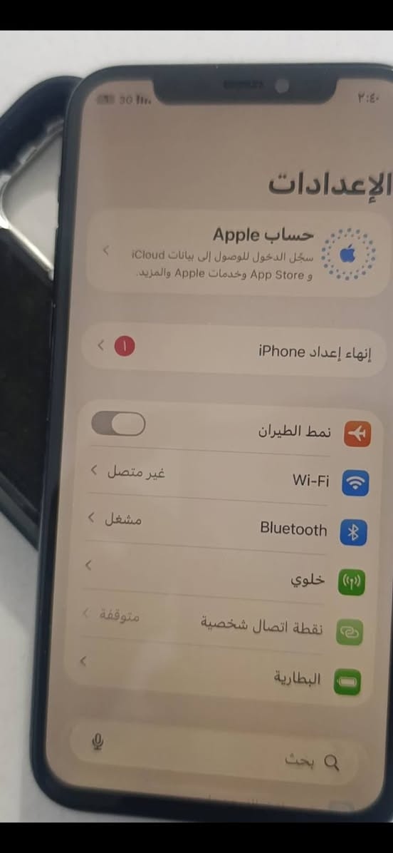 آيفون ١١ برو
نظافة ٩٨% 

ذاكرة 256,,GB 

بطارية 73 بلادي 

لون زيتوني 

ملحقات [ كيبل شحن + حافظة ]

العيوب // مستبدل شاشة مطابق اصلي OLED عالية الدقة

  بصمة وجه متوقف( تكلفة ١٥ الف )

باقي الجهاز كامل مكمل مكفول كامرات قوية سماعات وايفاي سيم كرت كلة تمام 

السعر ٢١٠ بي مجال 

العنوان العامرية 

*********** واتساب + مسنجر
