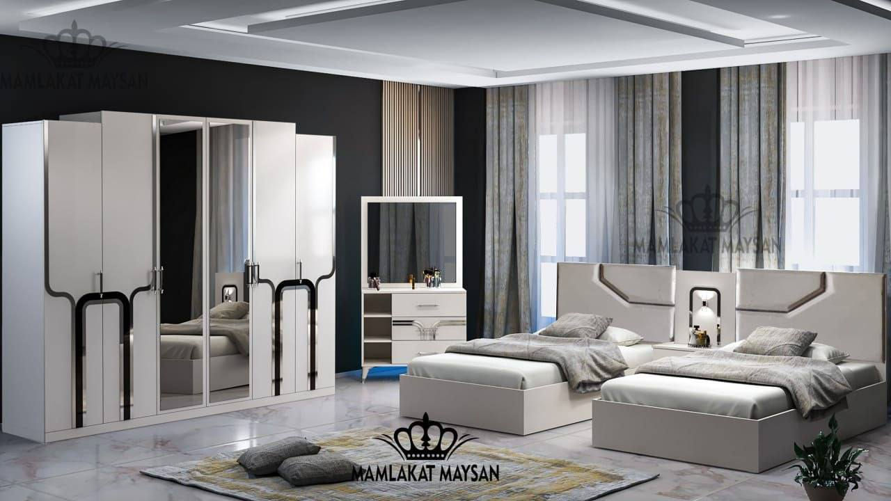 غرفة نوم  ابواب 5 قطع شبابية  معمل اصلي درجة اولى 📢
نفس الصورة بالضبط 💯
سكك ثلاث مراحل
نرماده هايدروليك
قياس الكنتور 220سم✅
سرير عدد2 قياس90*200✅
كومدي عدد1..قياس 45سم✅
ميز تواليت... قياس 80سم✅
متوفرة بالوان وموديلات مختلفه

السعر  610 الف 
 
توصيل بغداد مجانا 
اطراف 20 الف 
محافظات 75 الف

متوفر وتساب ***********
