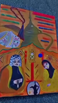 كانفاس ٣٠x٤٠ • اكريليك • توصيل العراق