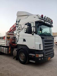 سكانيا 2008 سحال دبل تاير  كرين فاسي  4سلايتات 15طن ريموت كنترول  التف...