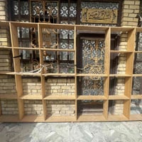 رفوف مكتبة • خشب عراقي • جديد نظيف